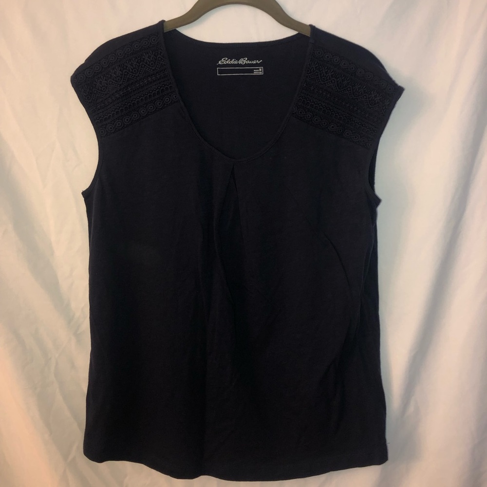 Eddie Bauer Navy Blue Thick Strap Tank Top Size Medium